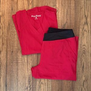 Easy Stretch Women's Vibrant Red Scrub Set